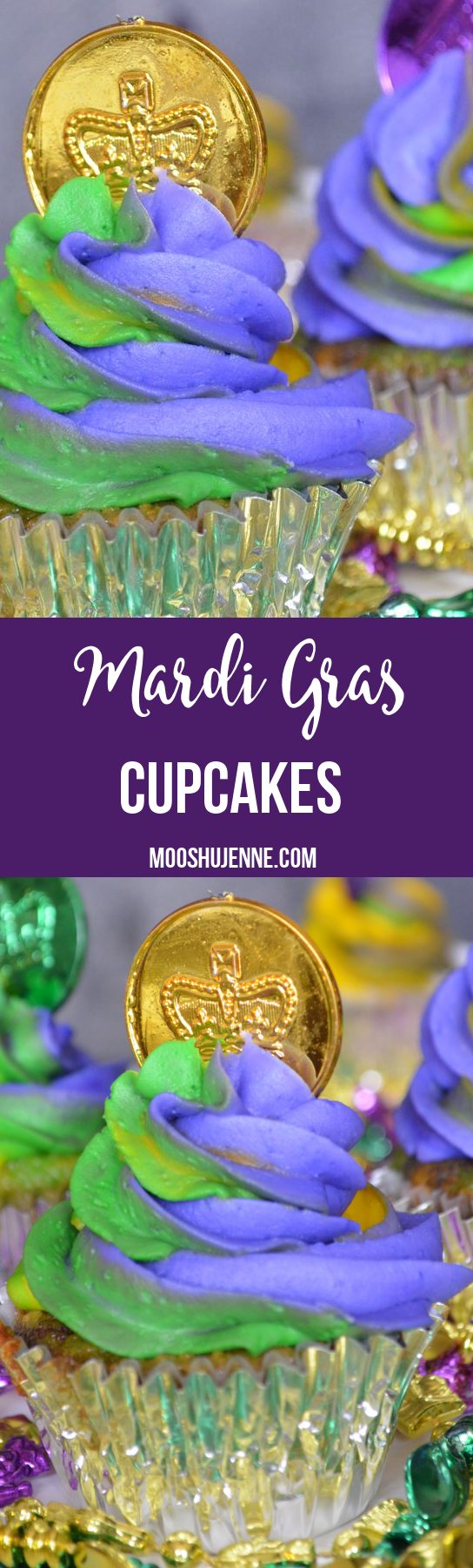 Mardi Gras Cupcakes