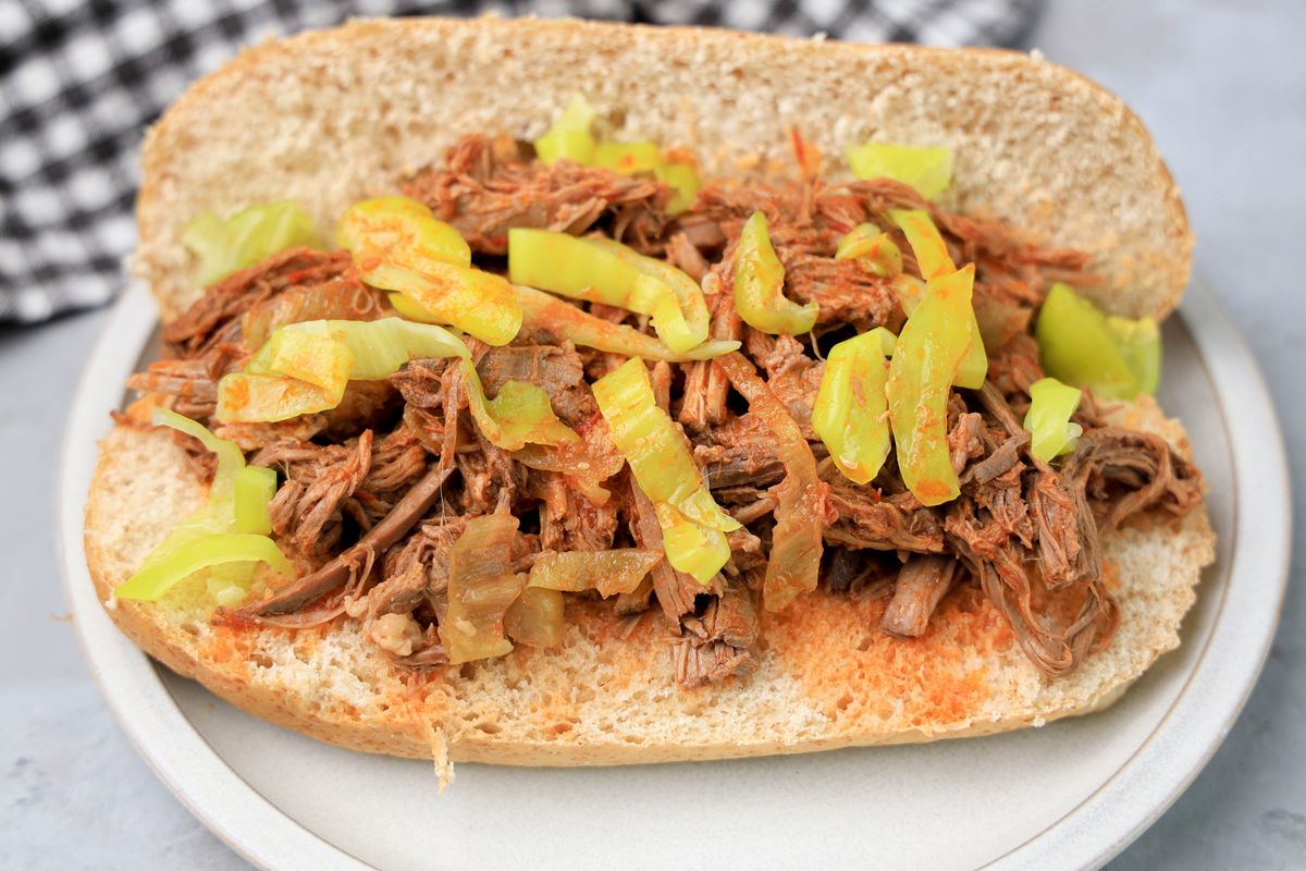 Slow Cooker Italian Beef Sandwiches