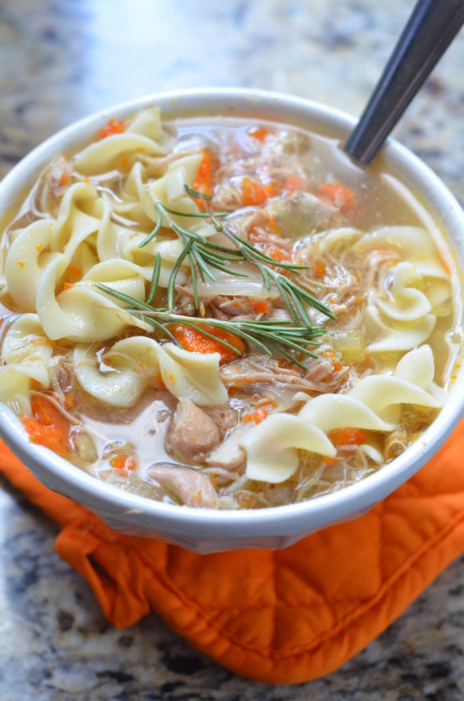 Slow Cooker Chicken Noodle Soup - Mooshu Jenne #chicken #soup
