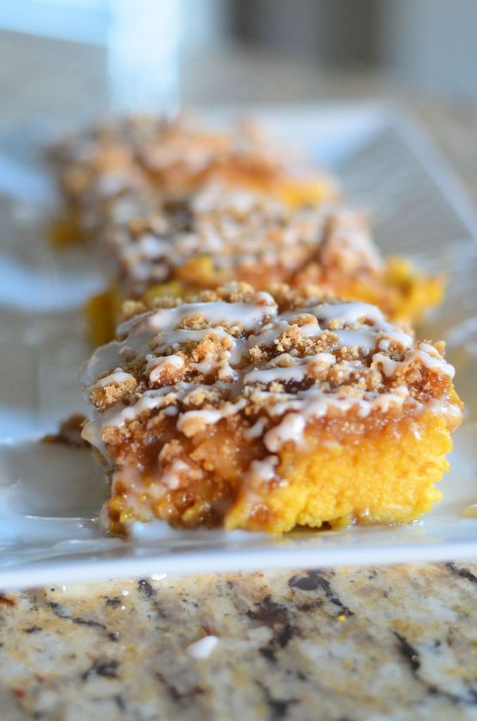 Pumpkin Pie Bars by Mooshu Jenne - Made with fresh pumpkin with a sweet streusel topping.