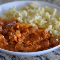 Paprikás Csirke Nokedli - Chicken Paprika with dumplings. Made by MooshuJenne.com