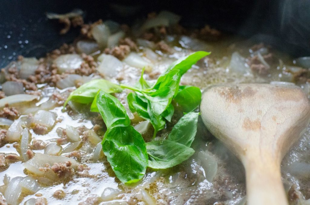 Creamy Beef Cavatappi easy quick ground beef pasta dish