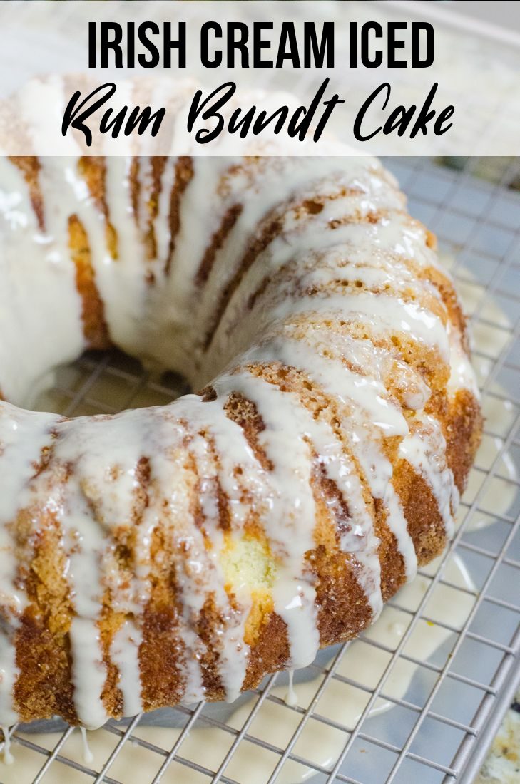 Irish Cream Iced Rum Bundt Cake