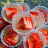 Strawberry Champagne Jello Shots