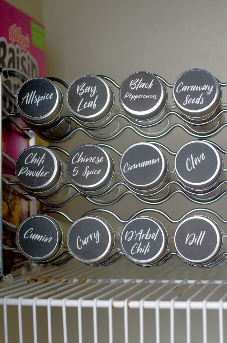 Spice Jar Printables Pantry Organization