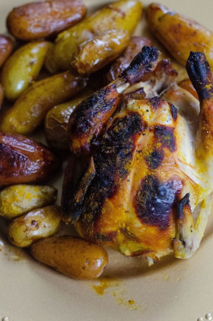 Honeyed Chicken With Little Finger Potatoes