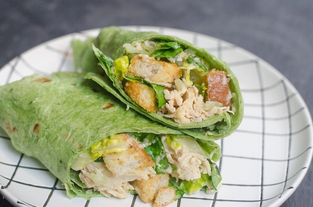 Instant Pot Caesar Chicken Wraps