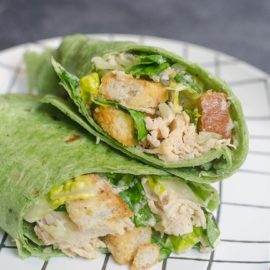 Instant Pot Caesar Chicken Wraps