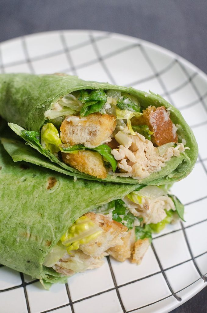 Instant Pot Caesar Chicken Wraps