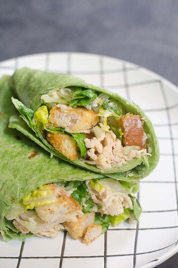 Instant Pot Caesar Chicken Wraps