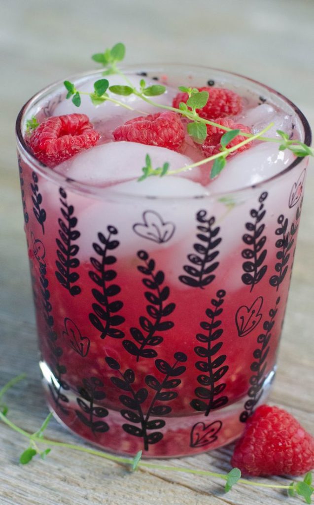 Raspberry Thyme Cocktail