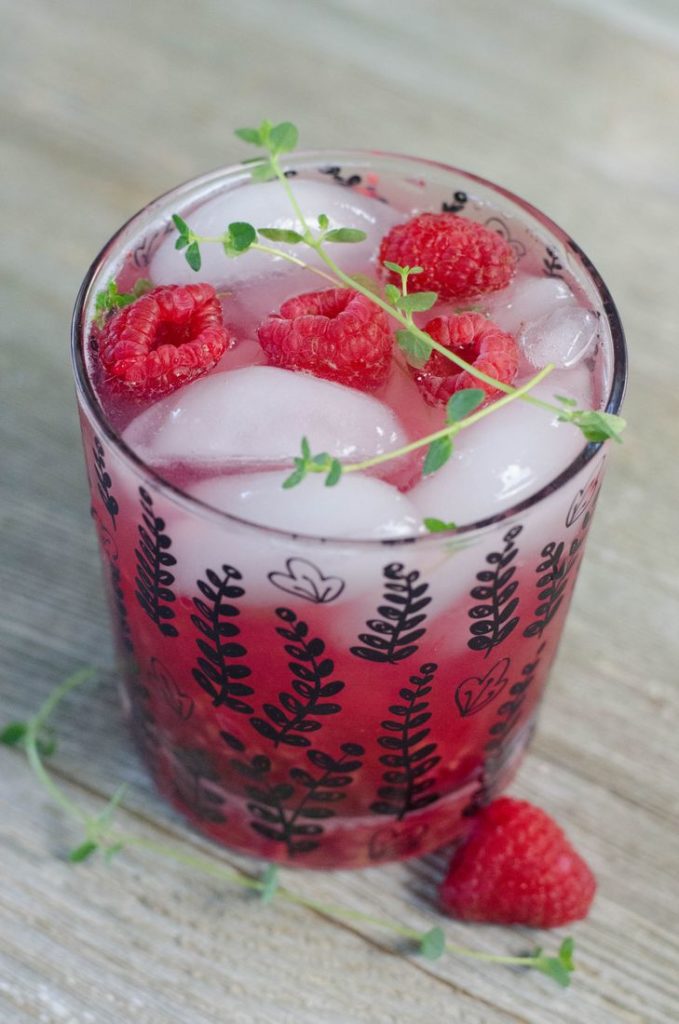 Raspberry Thyme Cocktail
