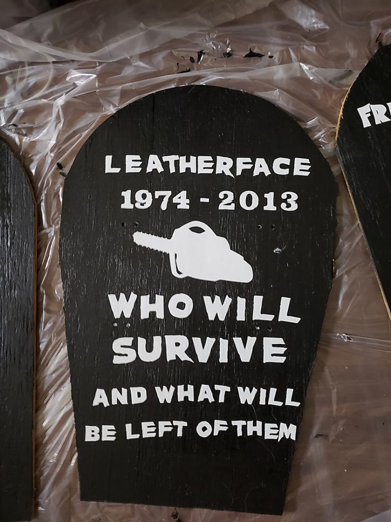 Leatherface Halloween Gravestone