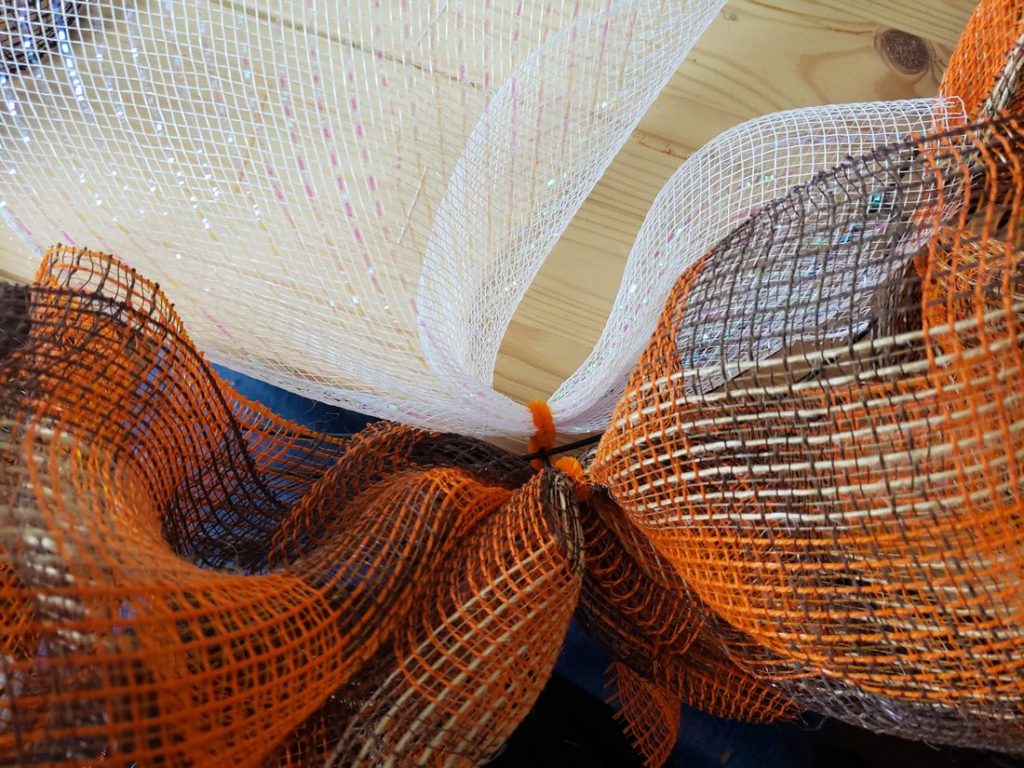 Thanksgiving Mesh Door Wreath 9