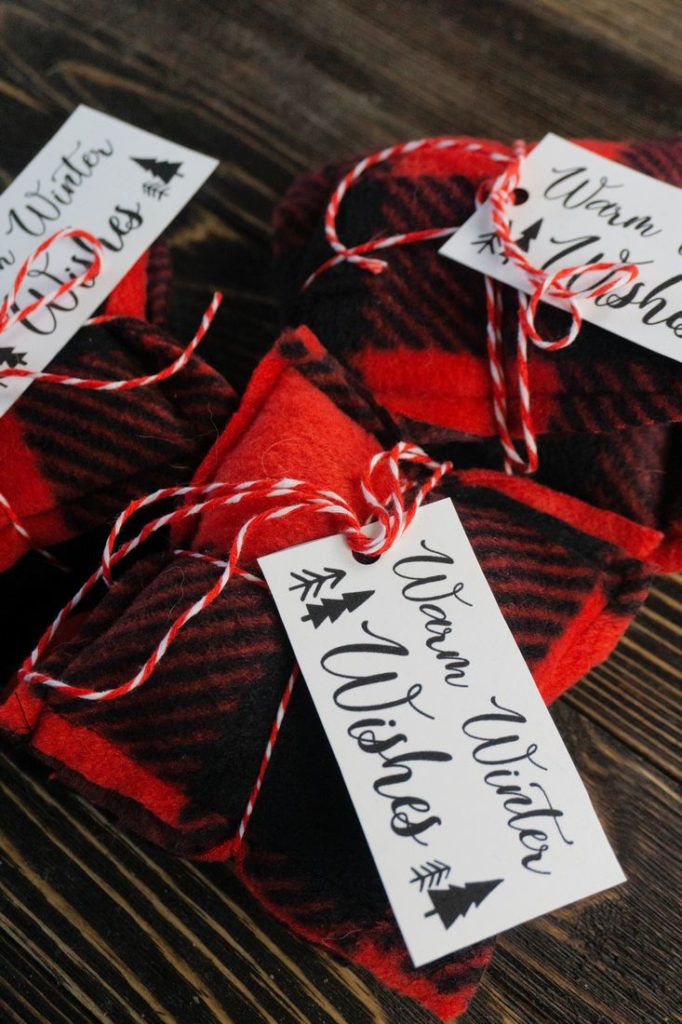 Fleece Buffalo Plaid Hand Warmers