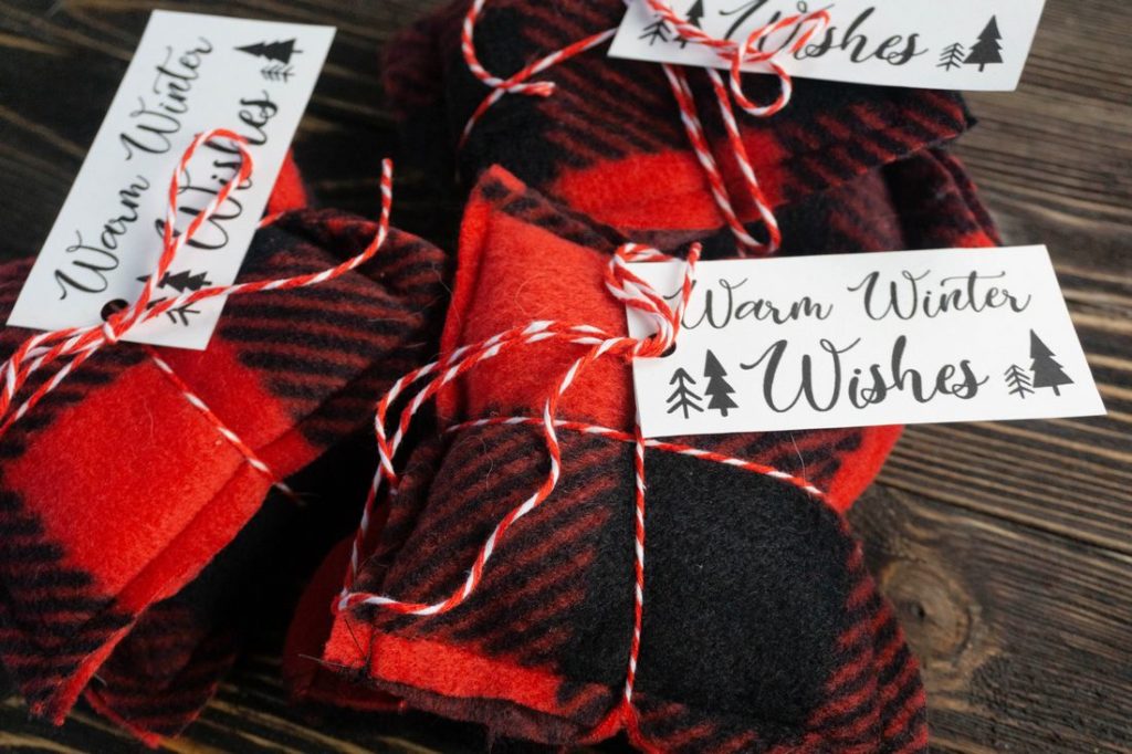 Fleece Buffalo Plaid Hand Warmers