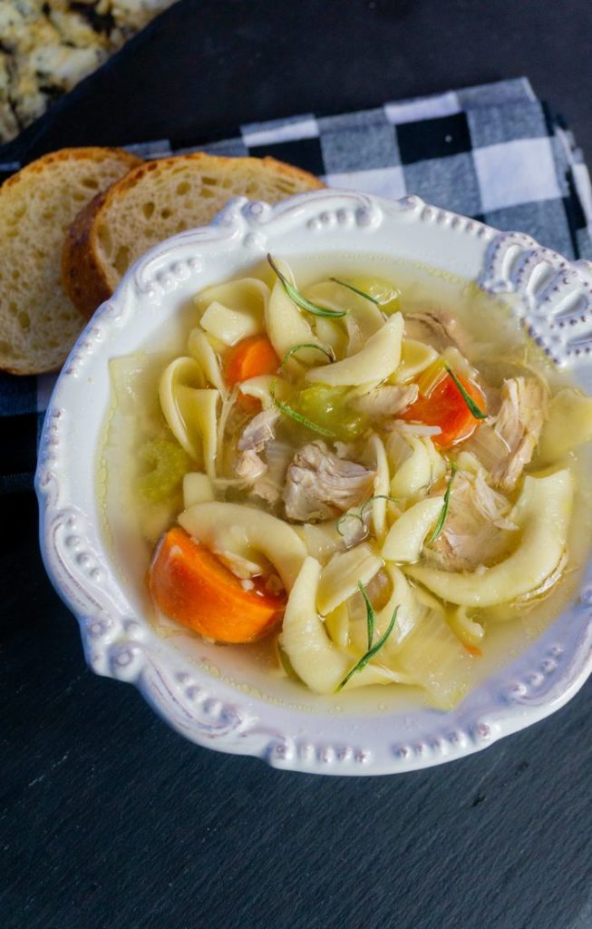 Instant Pot Rosemary Chicken Noodle Soup