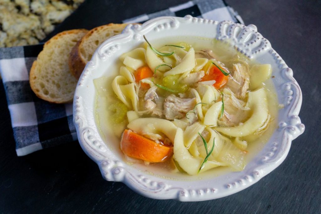 Instant Pot Rosemary Chicken Noodle Soup