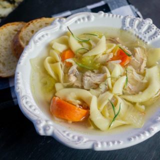 Instant Pot Rosemary Chicken Noodle Soup