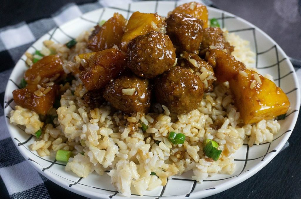 Instant Pot Pineapple Teriyaki Meatballs 