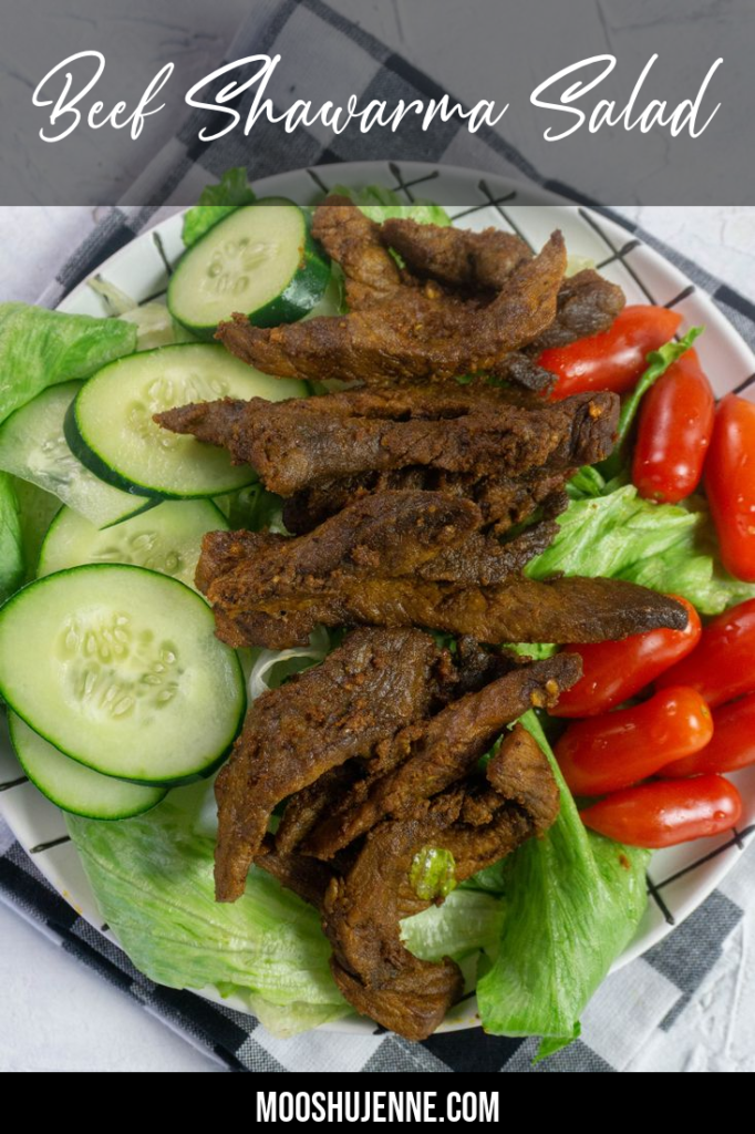 Beef Shawarma Salad Pinterest Image