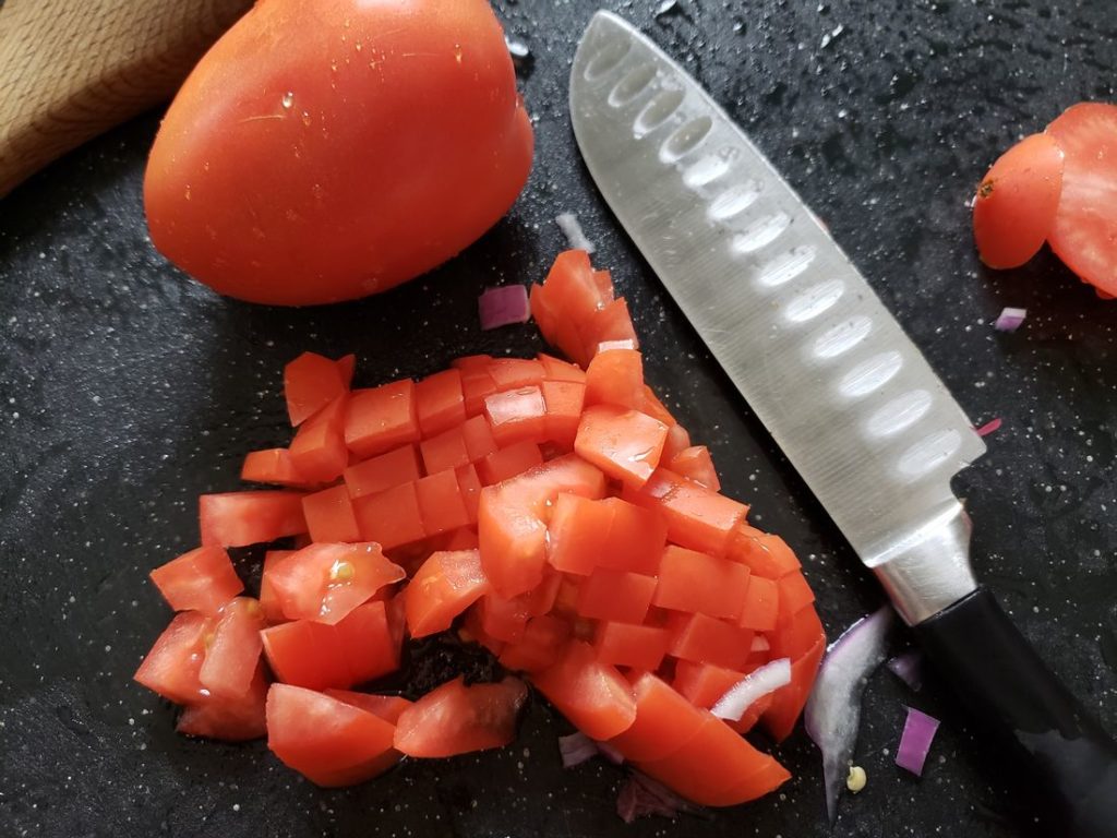 tomatoes on a cutting board