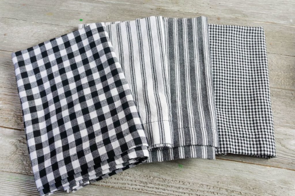 Cloth Napkins on Gray wood