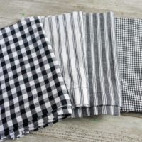 Cloth Napkins on Gray wood