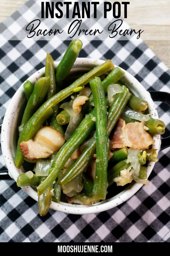 Instant Pot Bacon Green Beans in a Bowl PIn