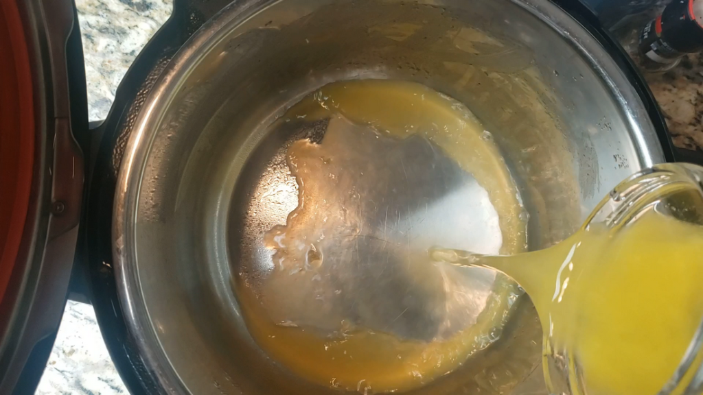 orange juice inside the instant pot