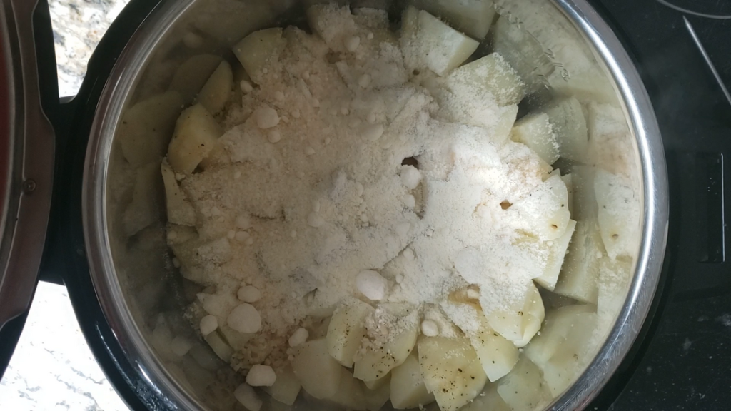 Parmesan and potatoes in the instant pot