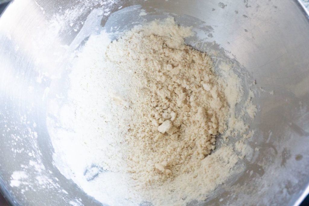 Dough inside of kitchen aid bowl