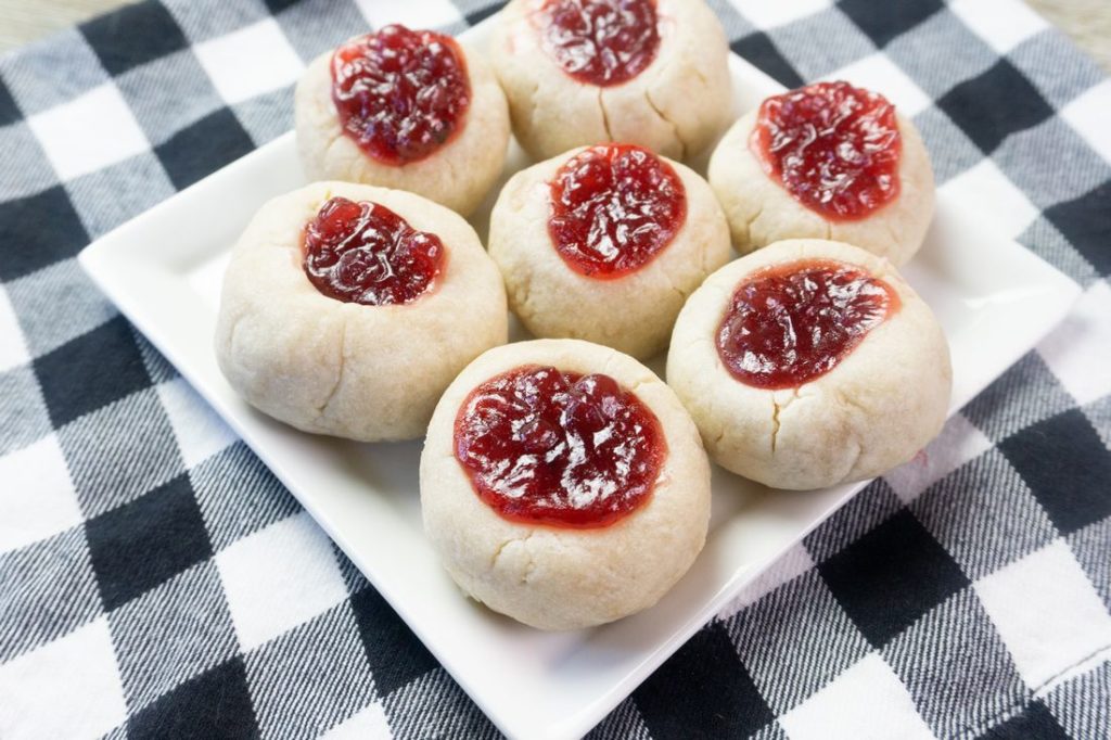 Lingonberry Thumbprint Cookies