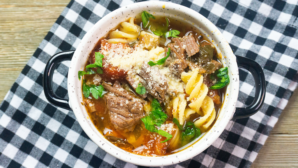 Instant Pot Beef Parmesan Soup