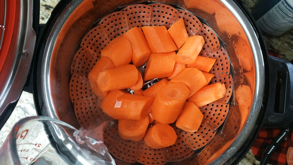 Carrot in the instant pot with a steamer basket