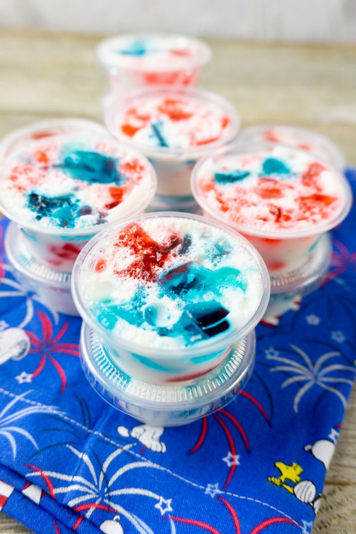 July 4th Stained Glass Jello Shots