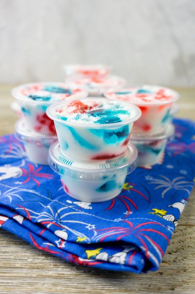 July 4th Stained Glass Jello Shots