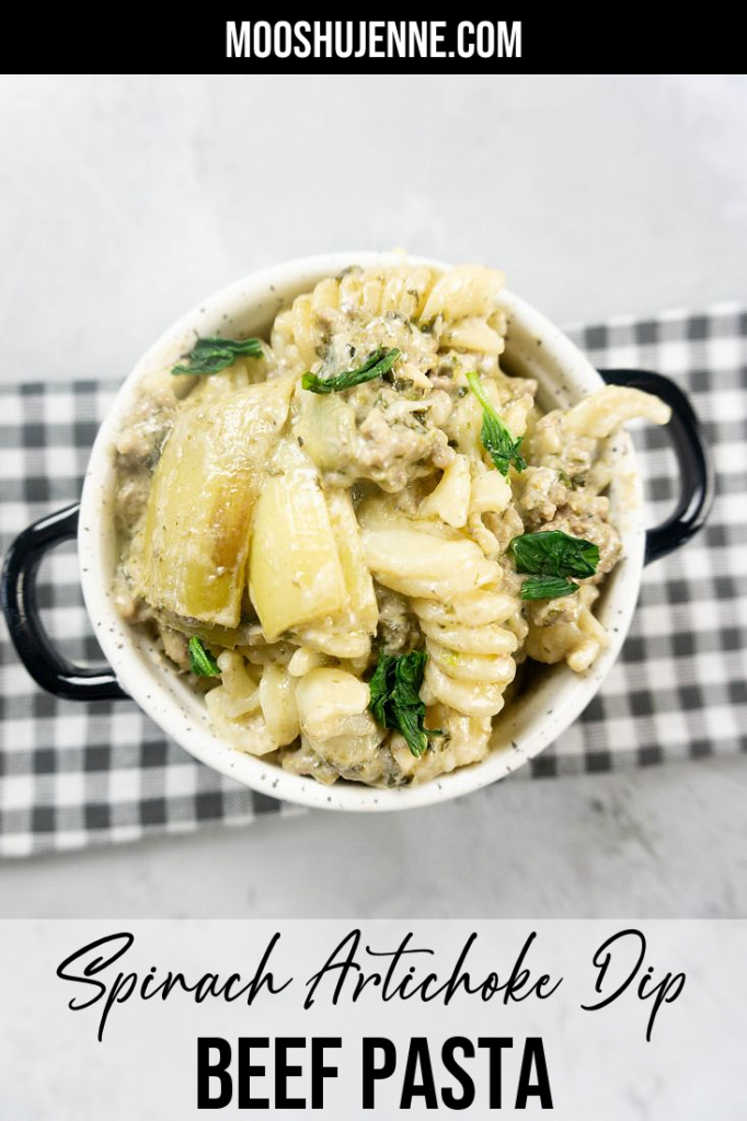 Spinach Artichoke Dip Beef Pasta