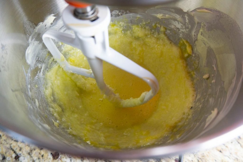 Making batter for the German Apple Coffee Cake