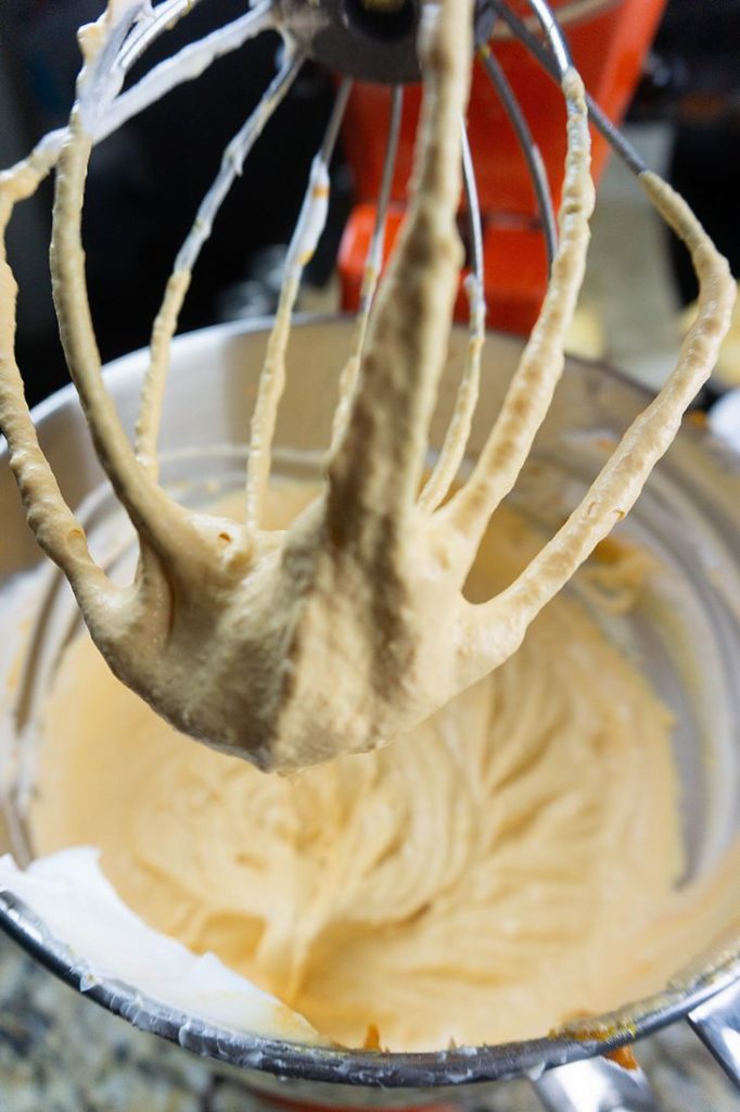 Pumpkin cheesecake dip inside a KitchenAid bowl