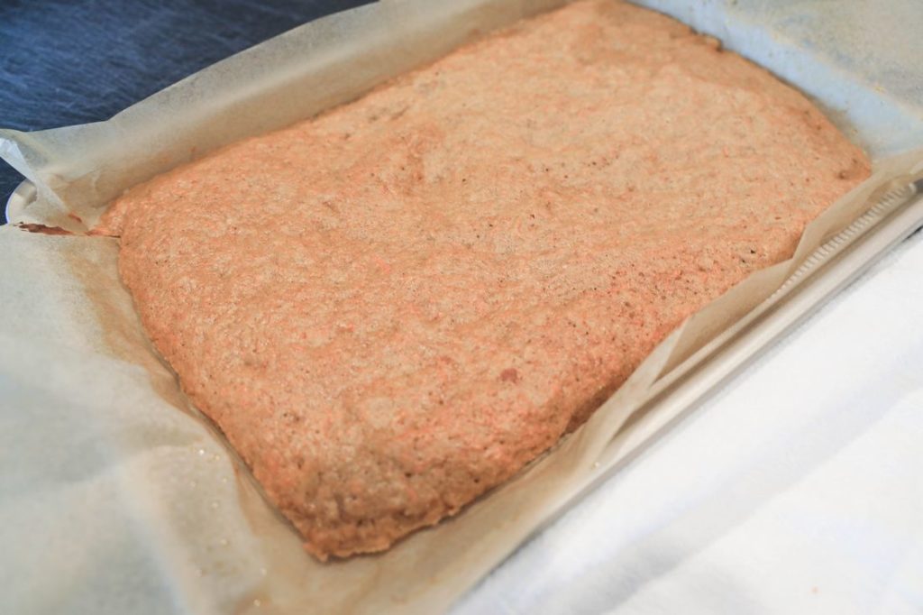 Carrot cake inside the jelly roll pan