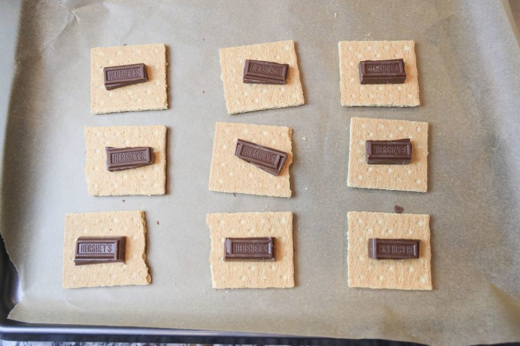 Chocolate on graham crackers