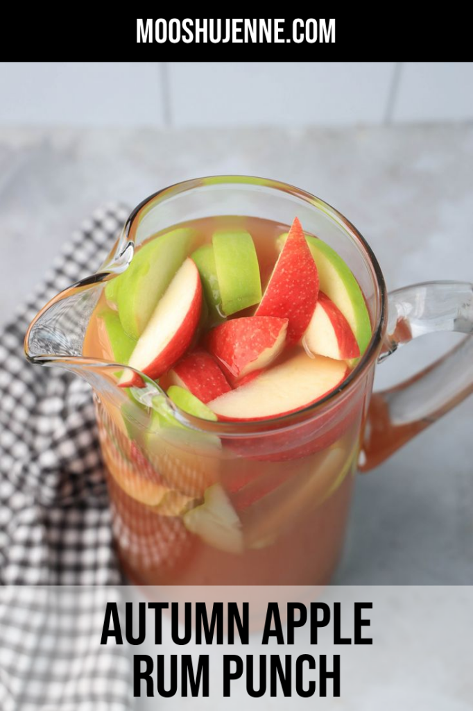 Autumn apple rum punch is perfect to serve at any fall dinner party. Great at Thanksgiving for a fun and festive drink to accompany a fantastic dinner.