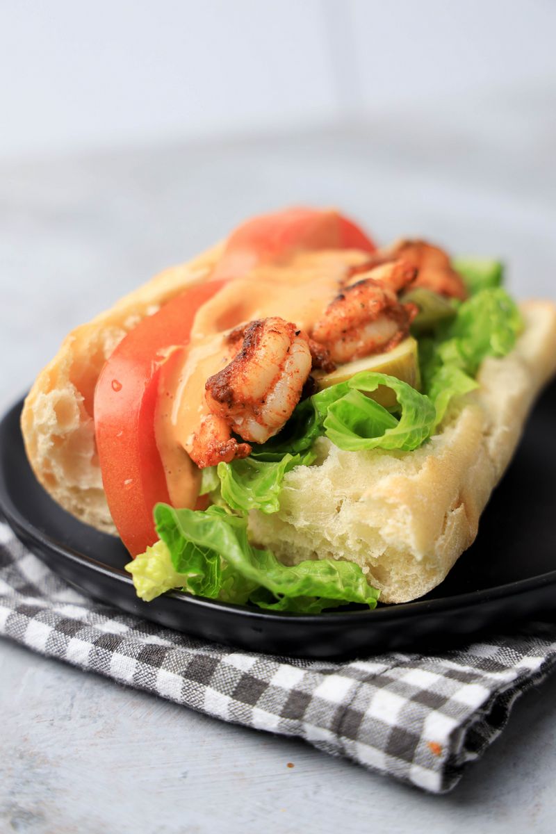 Cajun Blackened Shrimp Po’ Boy