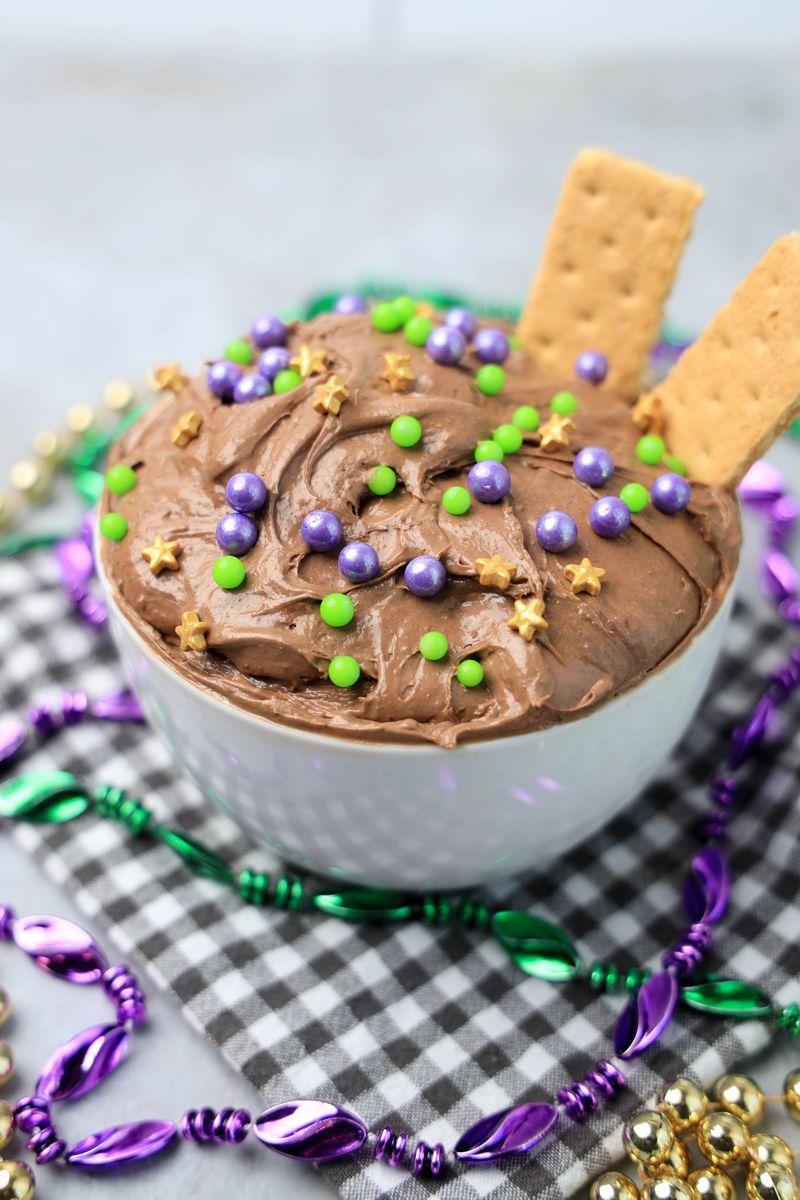 Mardi Gras Brownie Dip