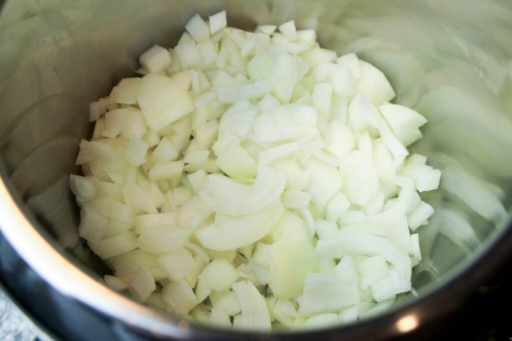 Onions in instant pot.